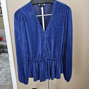 Jessica Simpson Blue Peplum Blouse